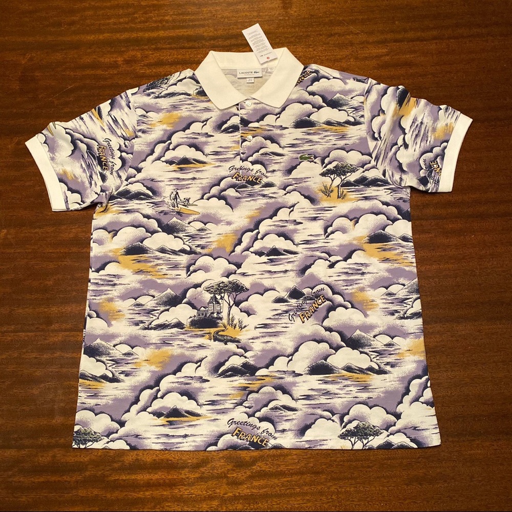 Brand NWT Lacoste All-over Print Polo Shirt